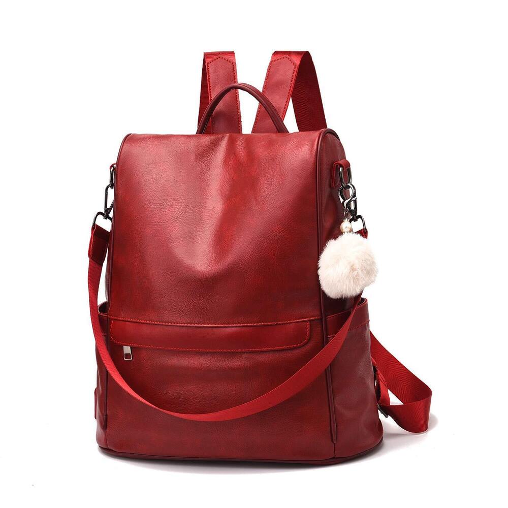 1021 Backpack Purse PU Leather Anti-theft Casual Shoulder Bag Fashion